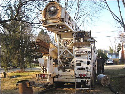 Geothermal drilling equipment is large and somewhat complicated.