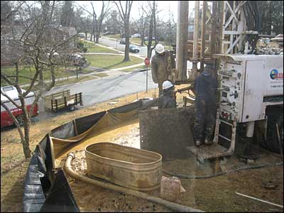 Silt fence to catch mud